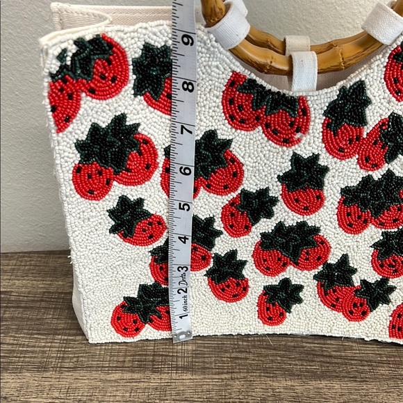 Cherry Beaded Bag (Crossbody Strap) w/ Matching Beaded Wallet 🍓🍒 - Picture 10 of 16
